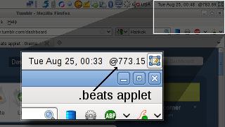 .beats GNOME panel applet